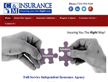 Tablet Screenshot of cminsurance.com